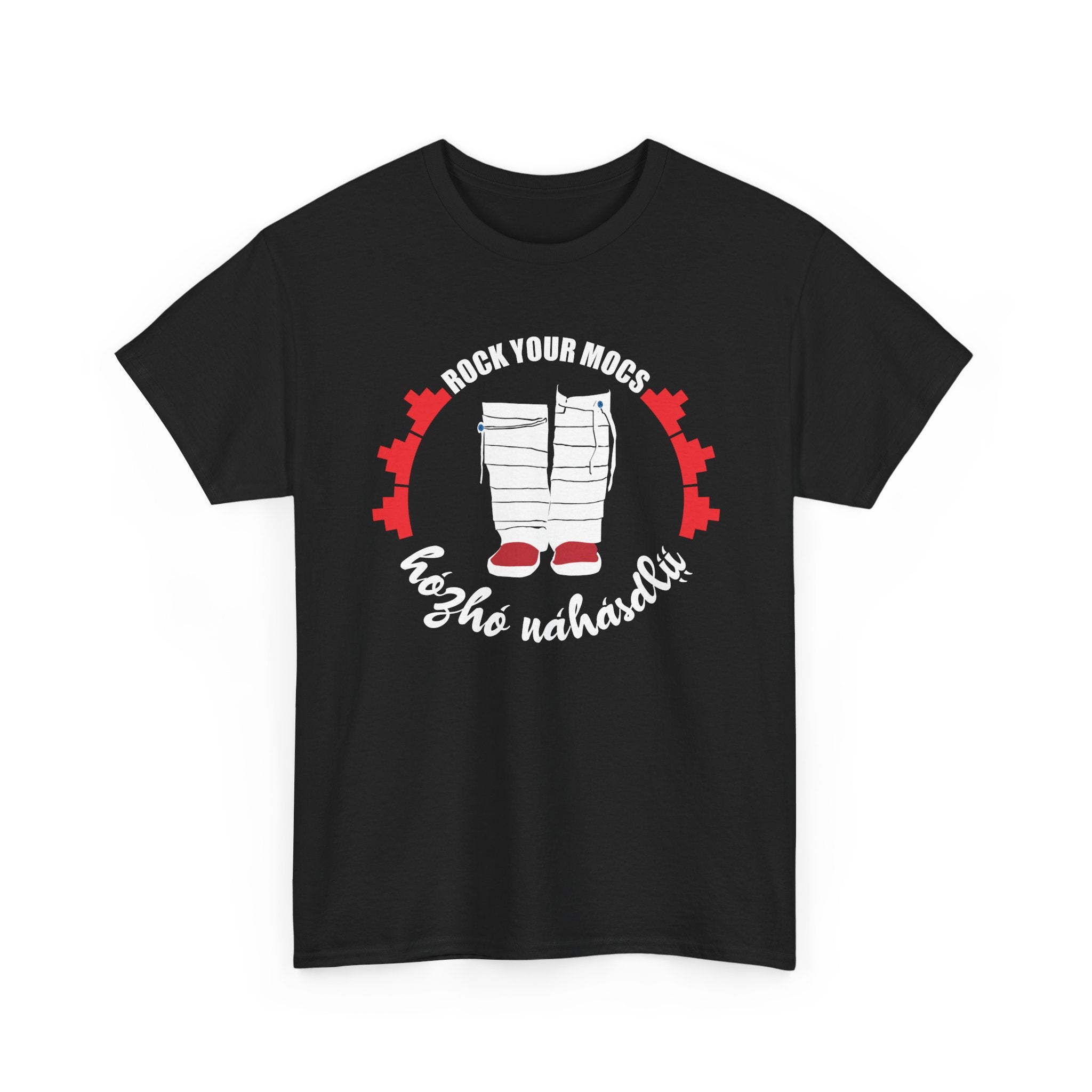 Rock Your Mocs T-Shirt — Indigenous Pride Moccasins Design