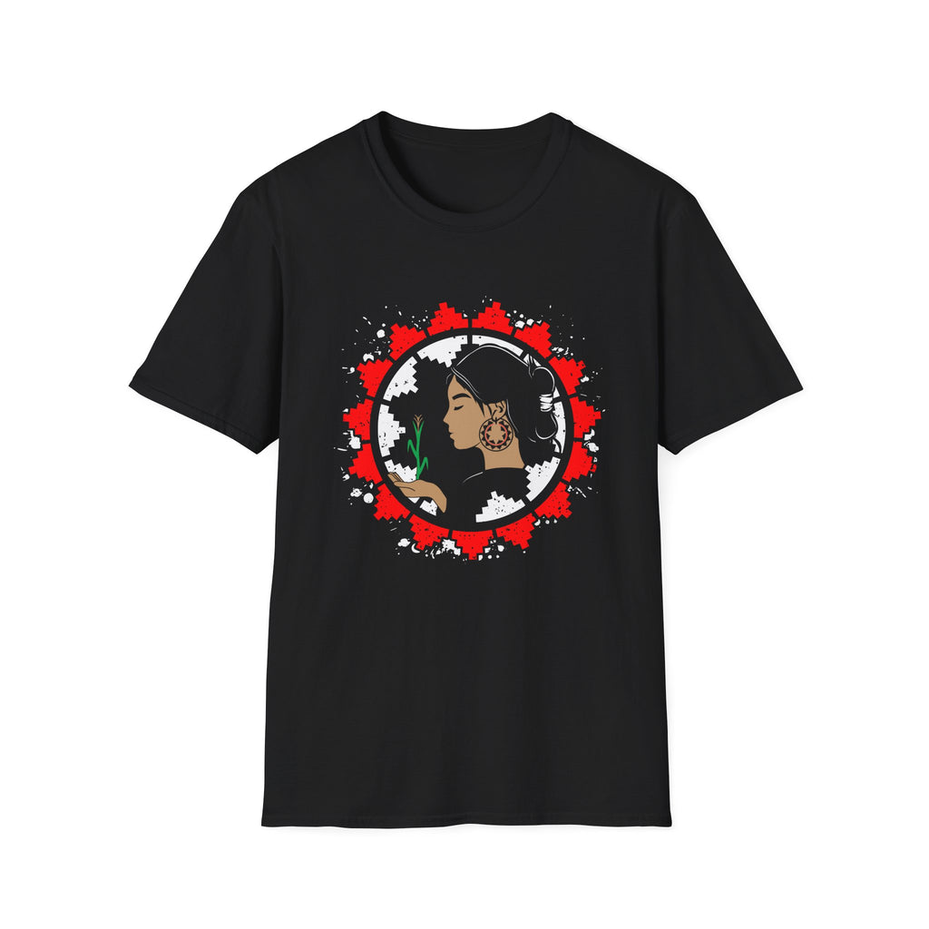 Native Lady Design with Navajo Basket Earring